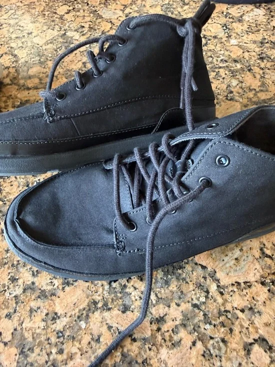 OluKai Men's Black Canvas nalukai Kapa Boots - Picture 4 of 7